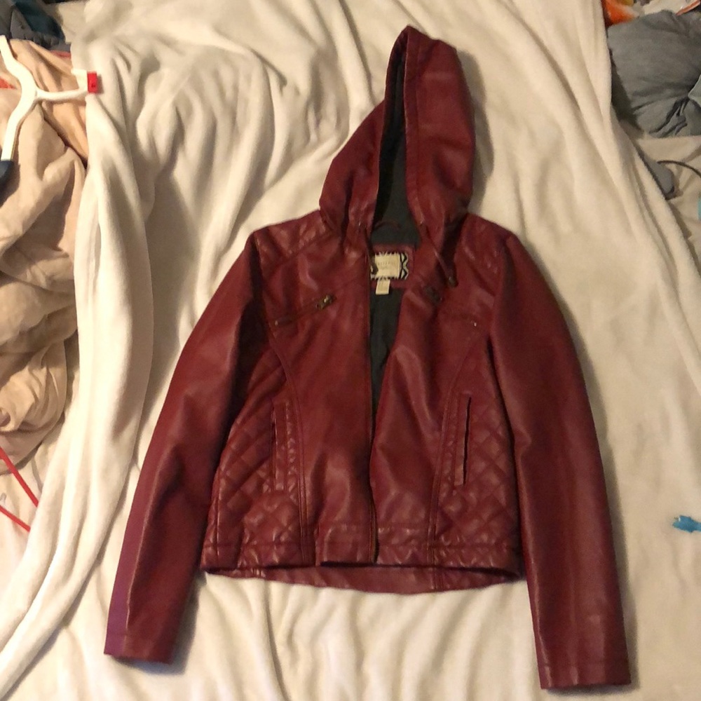 Red leather jacket never worn